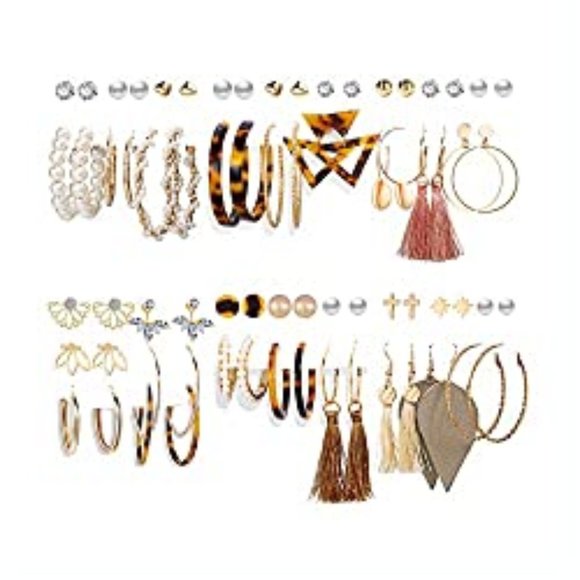 36 Pairs Fashion Earrings Set - Picture 1 of 14